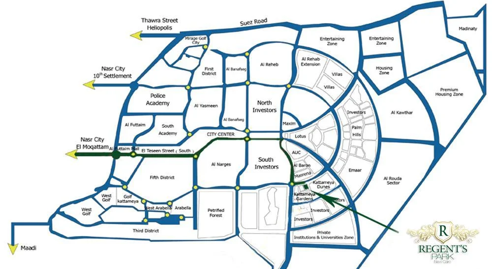 كمبوند ريجنتس بارك التجمع الخامس – Regents Park New Cairo Al-Dawlia