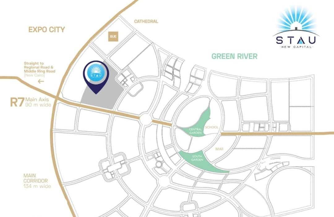 كمبوند ستاو العاصمة الادارية من نادي هيئة تدريس جامعة الأزهر – Stau New Capital