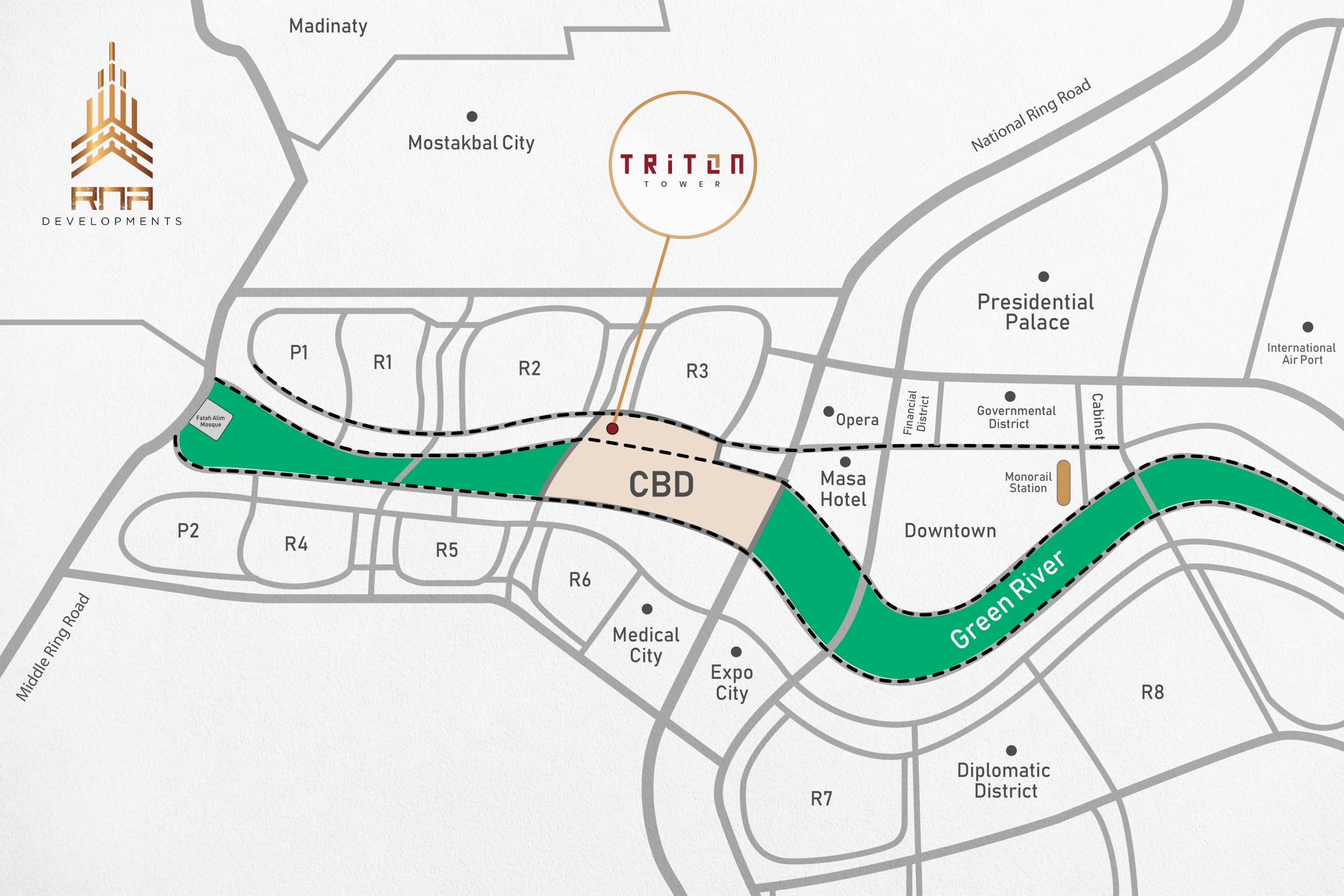 تريتون تاور العاصمة الجديدة R N A للتطوير العقاري – Triton Tower New Capital