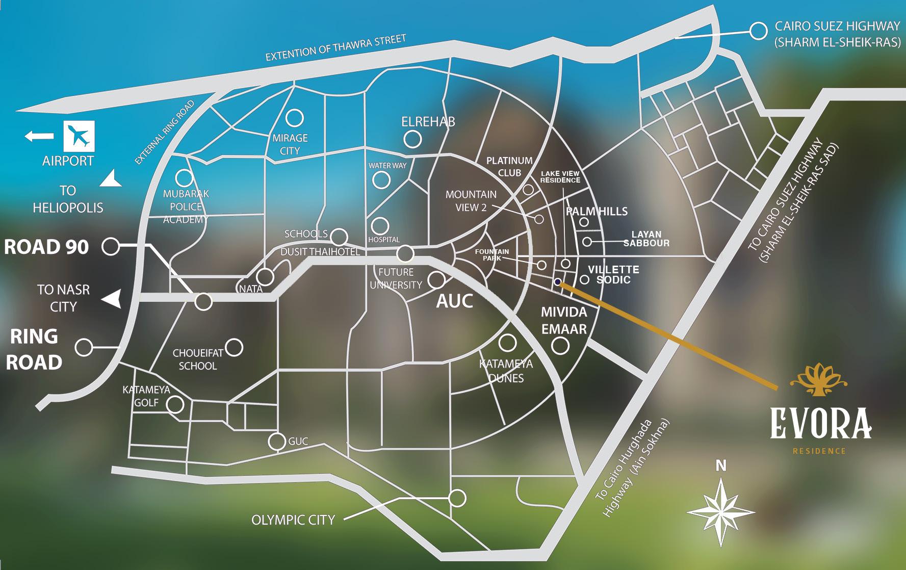 Evora New Cairo Compound Egyptian Developer