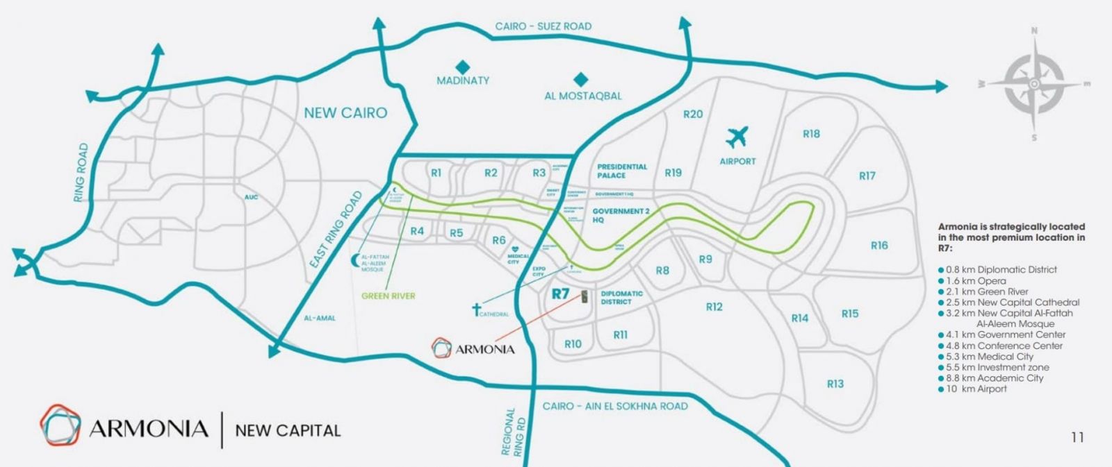 مول ارمونيا ووك العاصمة الادارية الجديدة ذا لاند – Armonia Walk Mall New Capital