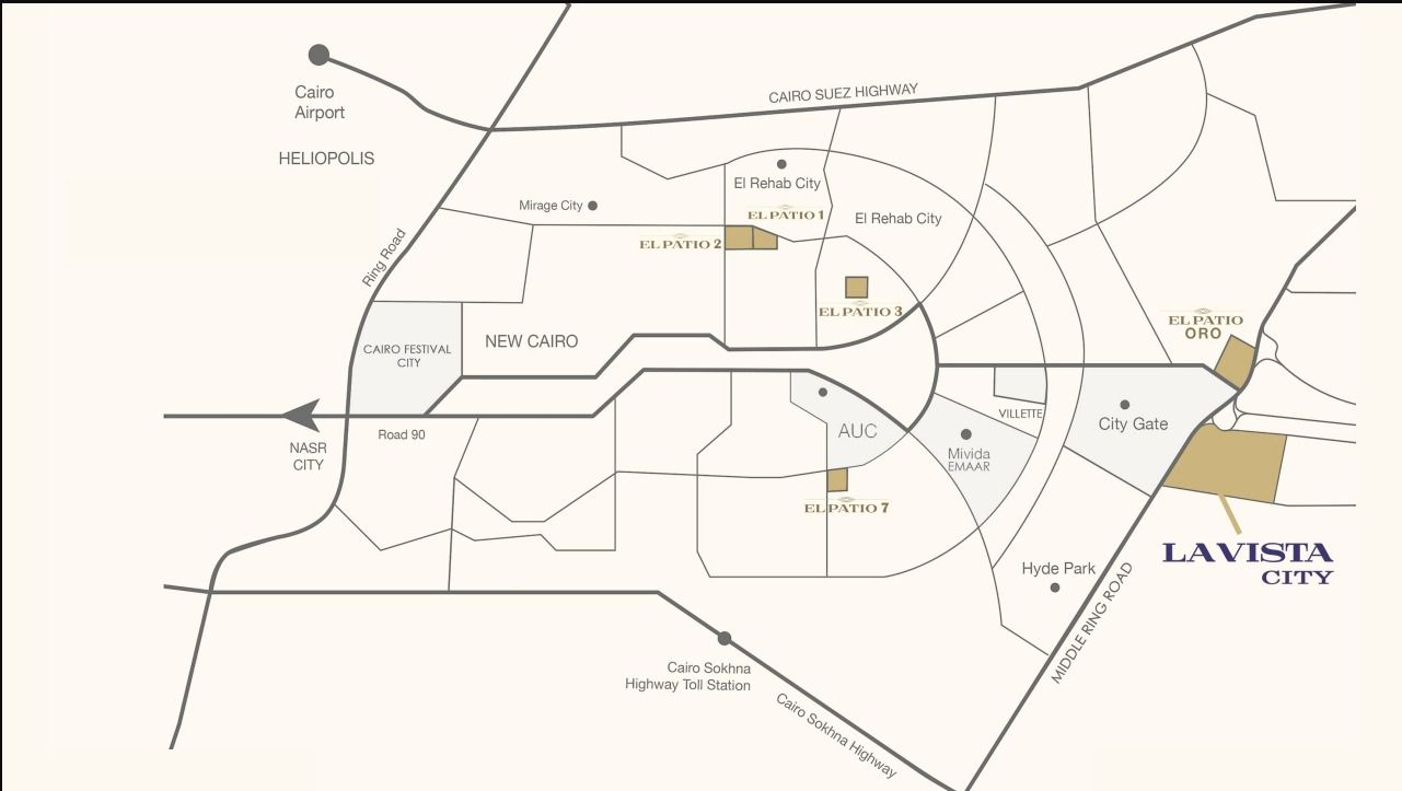 تاون هاوس للبيع في لافيستا سيتي العاصمة 255 متر