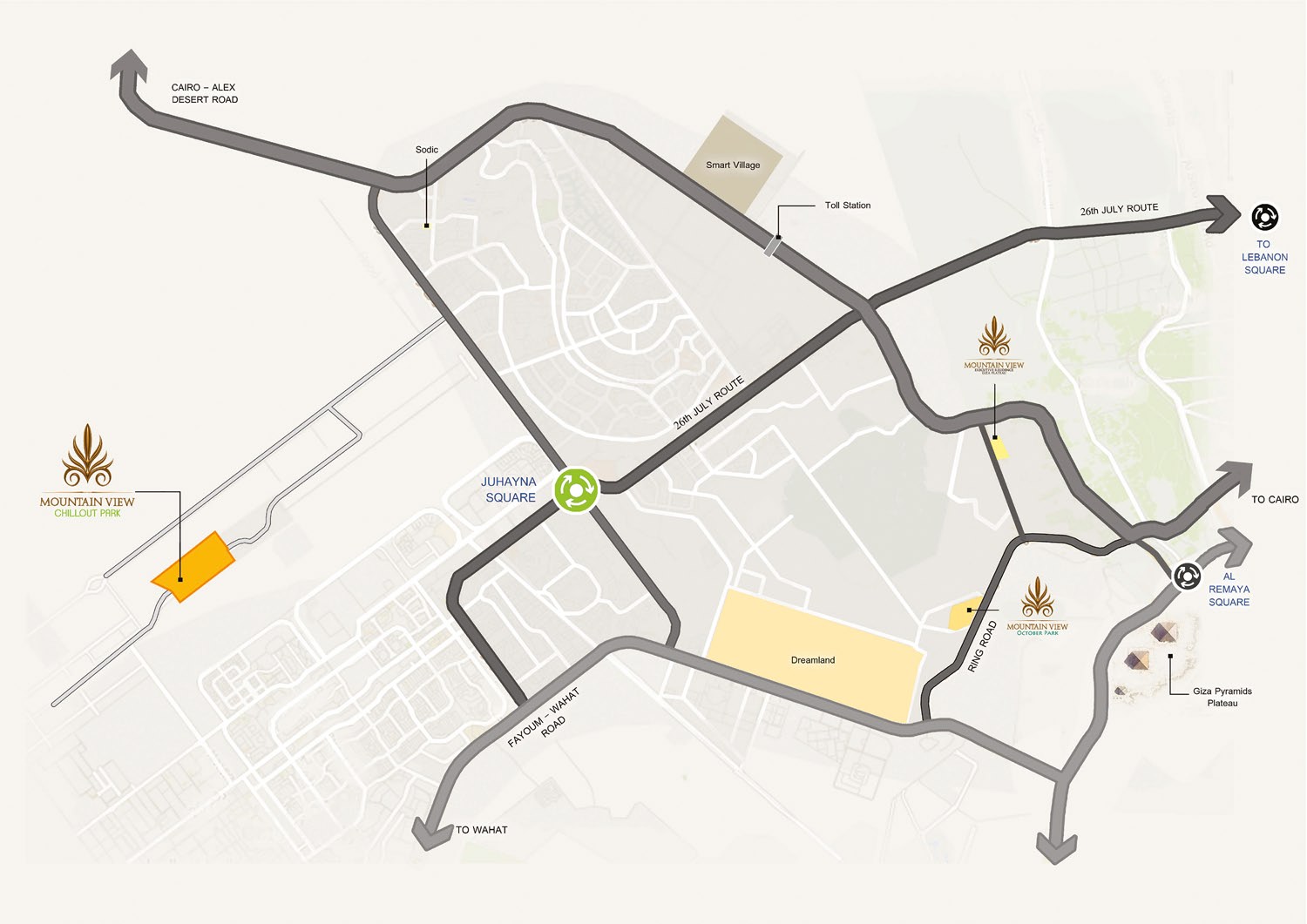 ماونتن فيو تشيل اوت بارك 6 أكتوبر – Mountain View Chillout Park Compound