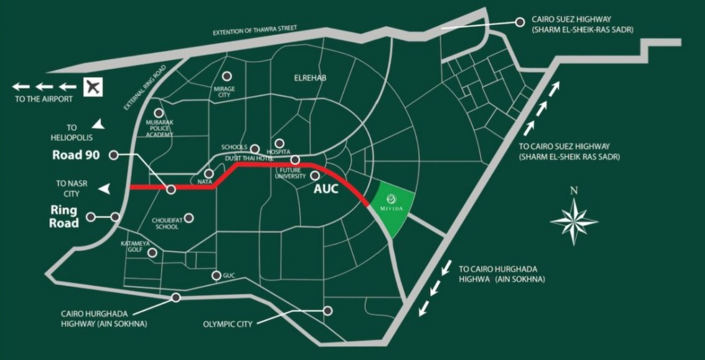 بمساحة 320 متر اسكن في كمبوند ميفيدا القاهرة الجديدة