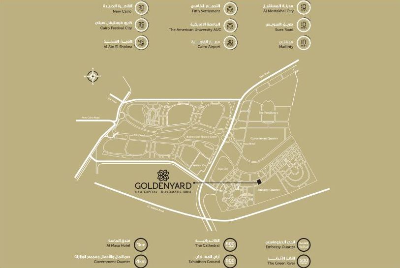 شقق للبيع في مشروع جولدن يارد 260 متر