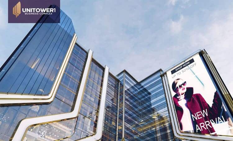 محلات للبيع في يوني تاور وان 34 متر