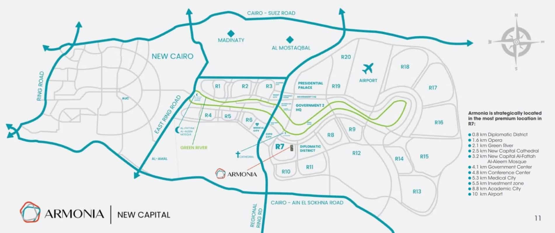 3 غرف وحدات طبية للبيع في ارمونيا وورك مول