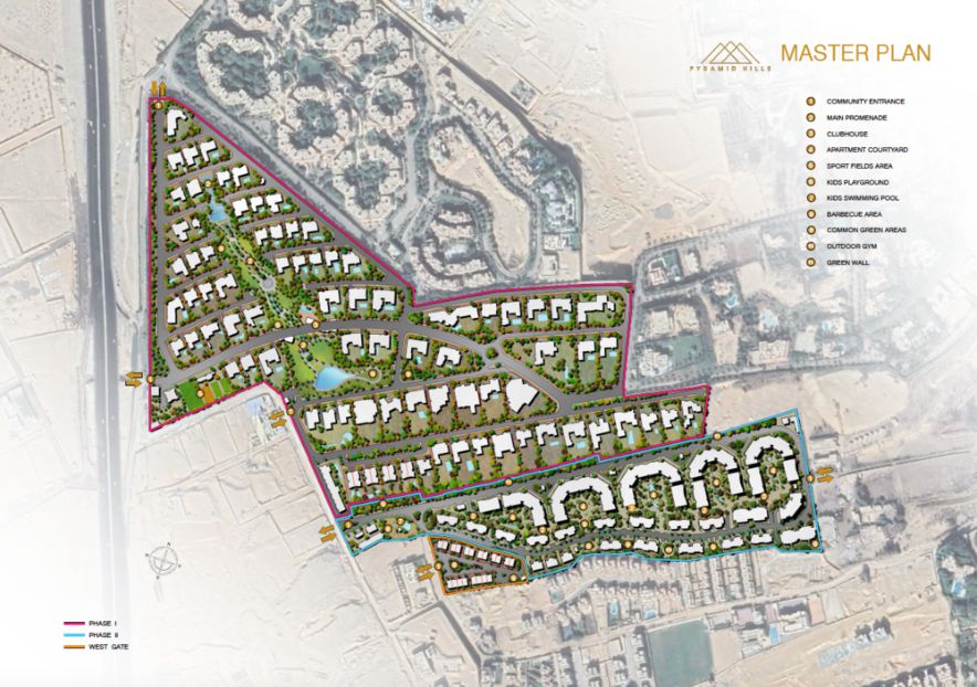 115m Apartment for sale in a very unique location within Pyramids Hills