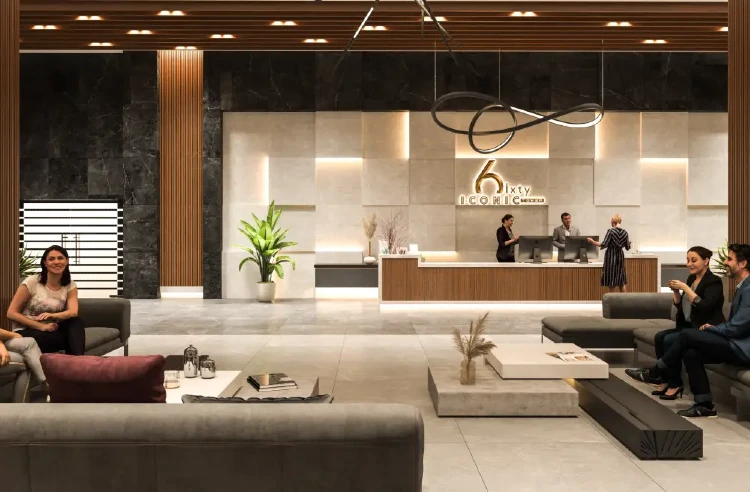 بمساحة 90 متر عيادات للبيع في سيكستي ايكونيك تاور