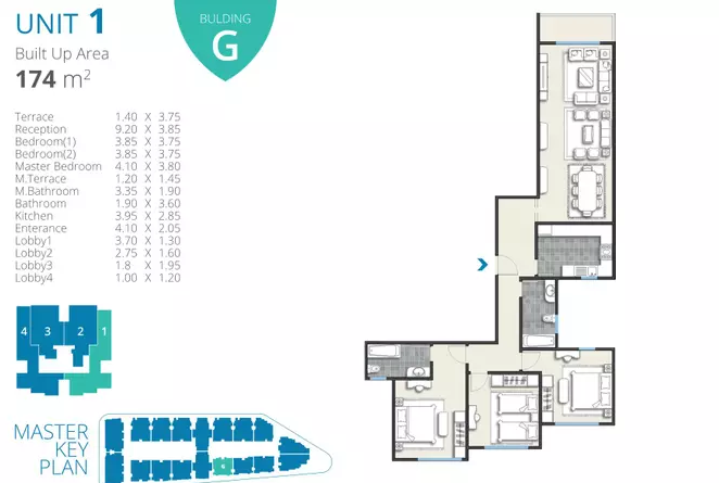 تفاصيل بيع شقة بمساحة 181 متر في كمبوند فالورى شيراتون