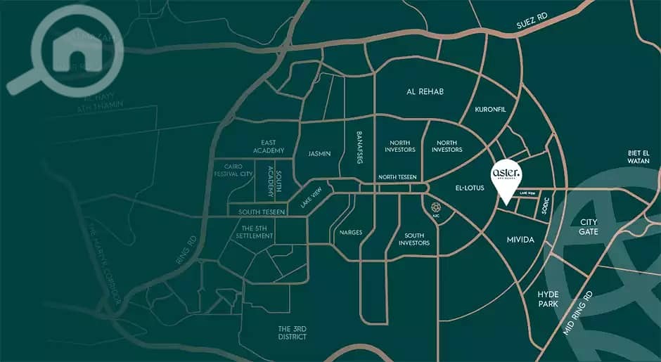 كمبوند استر التجمع الخامس تايمز – Aster Residence Compound Fifth Settlement