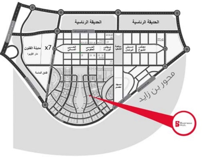 احجز في مول 5 بيزنس هب العاصمة الجديدة محل بمساحة 66 متر