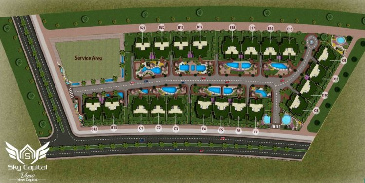 بالعاصمة الجديدة احجز شقتك بمشروع سكاي كابيتال فيو بمساحة 205 متر