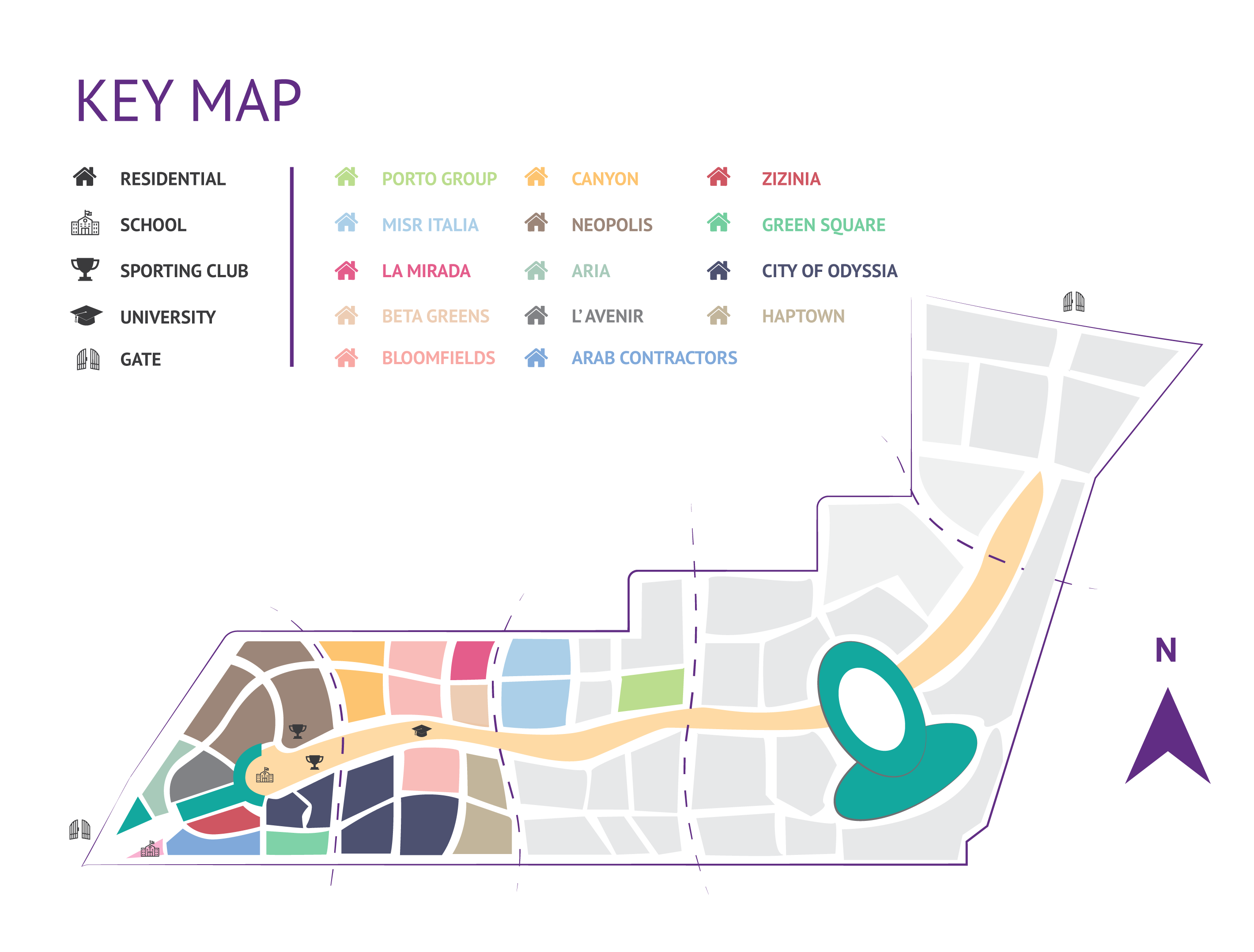 كمبوند ذا ليكس بلوم فيلدز المستقبل تطوير مصر – The Lakes Bloomfields Mostakbal City