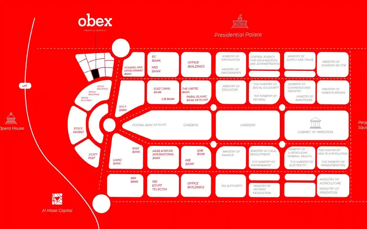 مول اوبيكس بيزنس هب العاصمة الإدارية الجديدة جدير العقارية - Obex Business Hub New Capital Mall
