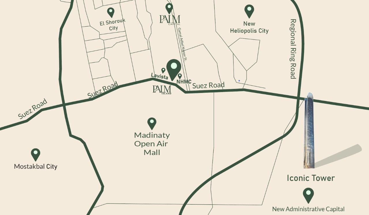 كمبوند بالم كابيتال الشروق سيتي تي جي العقارية – Palm Capital El Shorouk City Compound