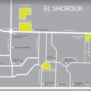 شقة لقطة للبيع 132م في مشروع الباتيو 5 ايست الشروق بسعر خيالي