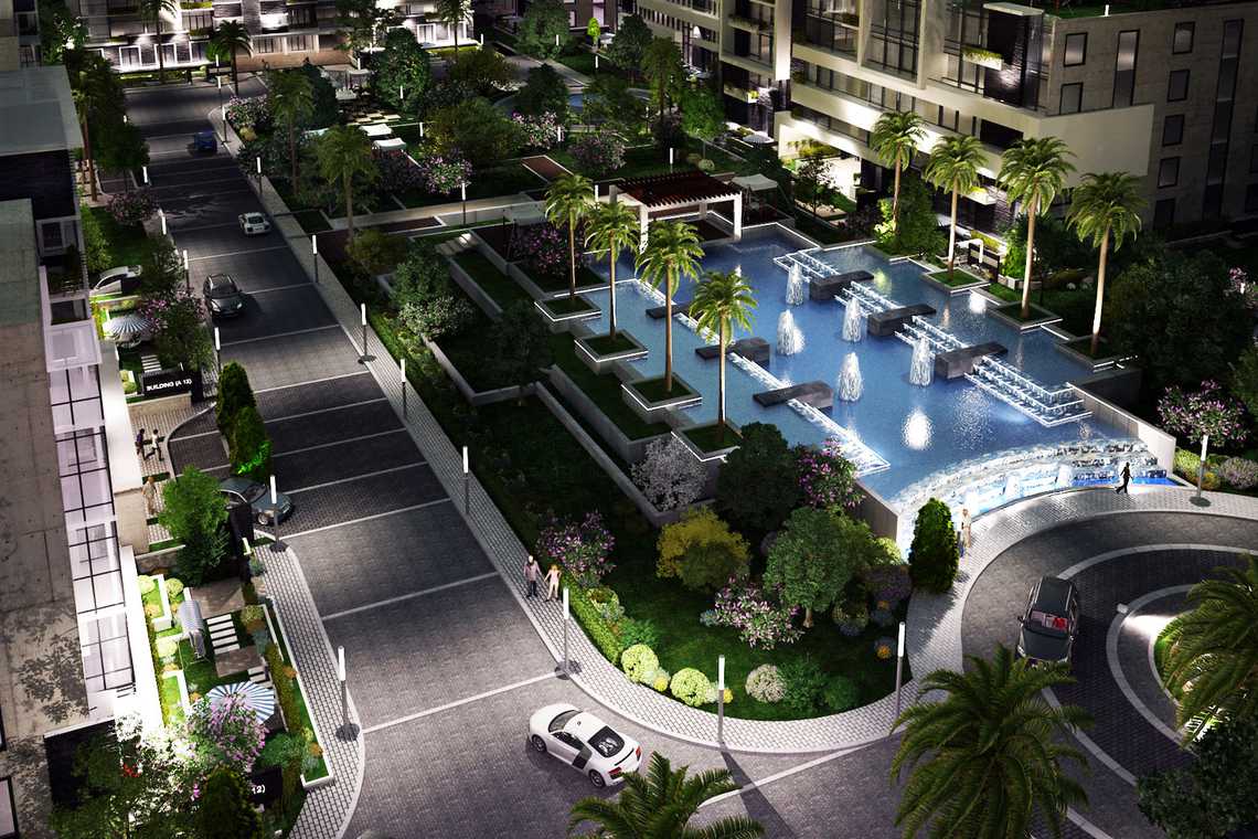 فرصة عظيمة شقة 205م مع اقساط على 9 سنوات فى كمبوند Waterway the View