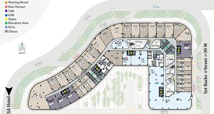 ارخص مكتب 120م للبيع فى روك كابيتال 1 العاصمة الإدارية