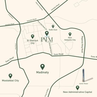 اميز شقة للبيع بكمبوند بالم كابيتال مدينة الشروق بمساحة 200 متر