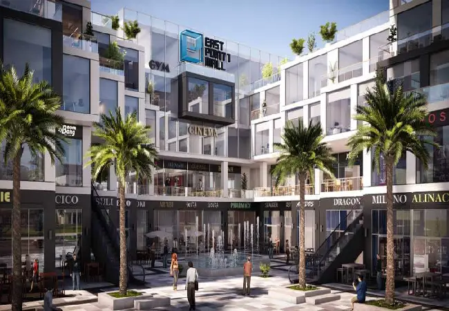 بسعر مغري محل 65م بمشروع ايست بوينت 1 التجمع الخامس فيو رائع