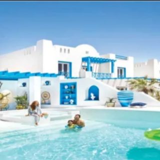 بسعر مغري شاليه 115م بقرية ايفيا ماونتن فيو الساحل الشمالي فيو رائع