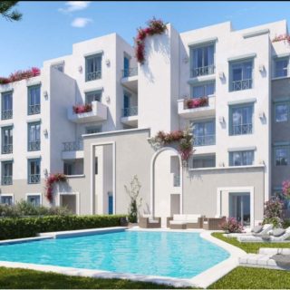 بسعر مغري شاليه 115م بقرية ايفيا ماونتن فيو الساحل الشمالي فيو رائع