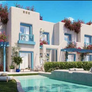 بسعر مغري شاليه 115م بقرية ايفيا ماونتن فيو الساحل الشمالي فيو رائع