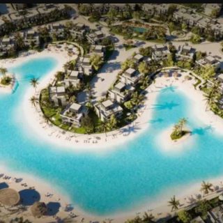 شاليه رائع 135م للبيع في موقع مميز جدا داخل منتجع كيو نورث