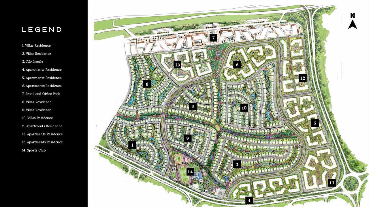 فيلا لقطة للبيع 463م في كمبوند ذا سكارليت سوان ليك ريزيدنس بسعر خيالي