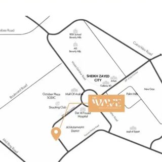 بمُقدم 20 % امتلك مكتب في ذا ويف مول الشيخ زايد بمساحة 80 متر