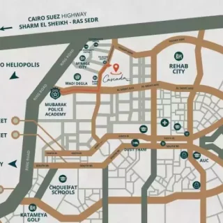 مكتب للبيع 38م في مول كاسكادا بلازا القاهرة الجديدة بتسهيلات فى السداد