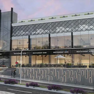 احجز وحدة بمساحة 60 متر في مول في تراس التجمع