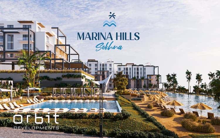 باقل من سعر السوق، شاليه في منتجع مارينا هيلز 90م تشطيب كامل