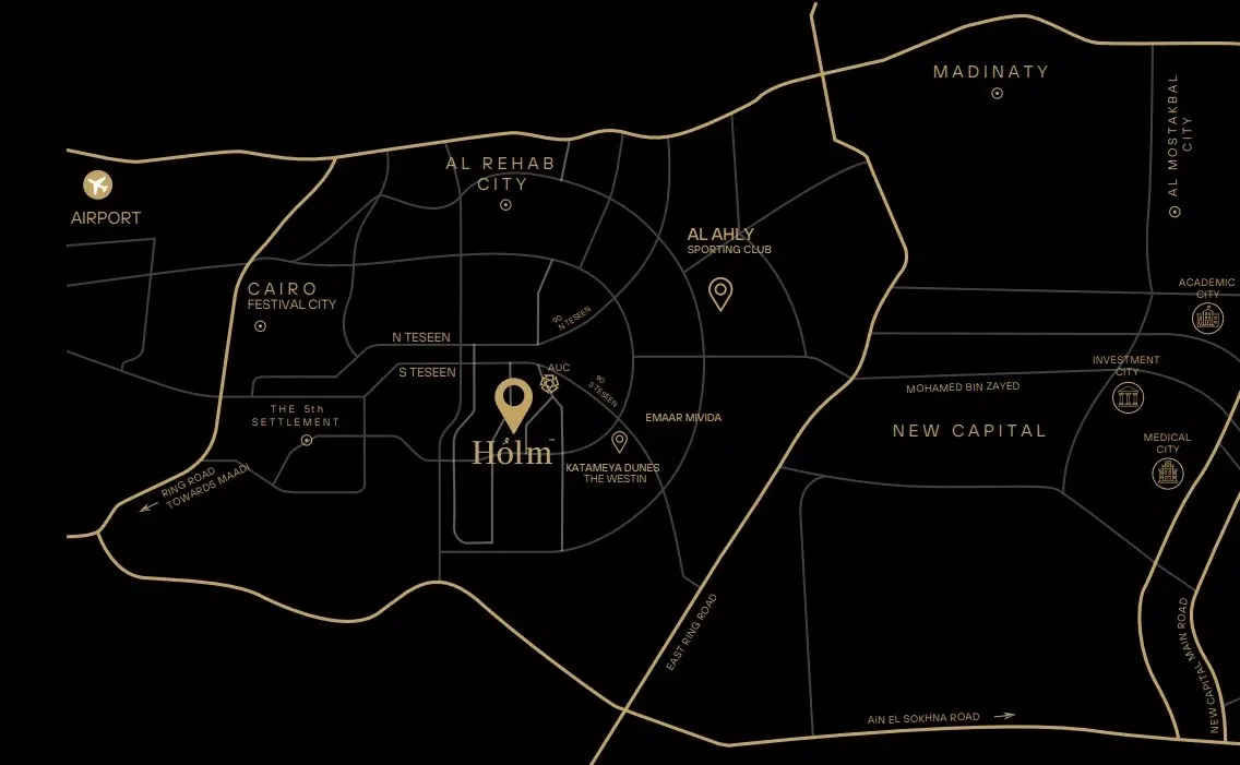 ارخص شقة 150م للبيع فى هولم ريزيدنس التجمع