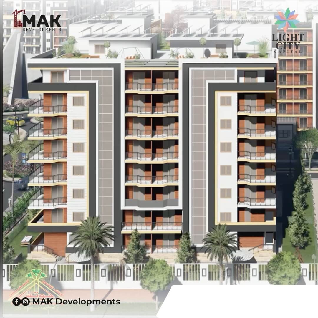 للبيع بكمبوند لايت سيتي العاصمة الإدارية شقة بمساحة 155 متر بسعر لقطه جداا