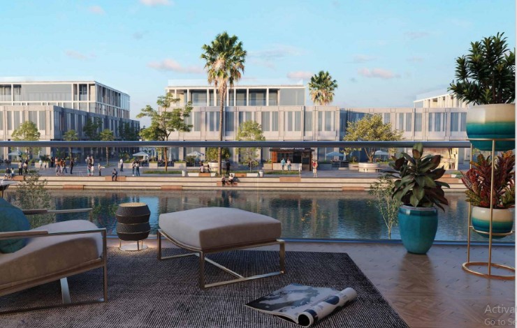 شقة الاحلام بكمبوند كانال ووك أيلاند وقسط ع 7 سنوات بمساحة 108 متر