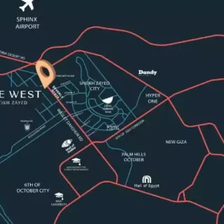 اميز تاون هاوس للبيع بكمبوند ليك ويست الشيخ زايد بمساحة 265 متر