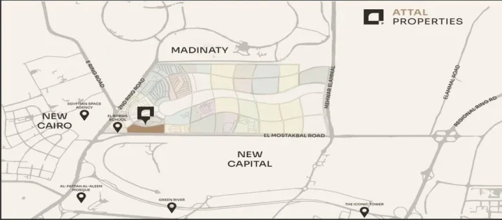 باقل من سعر السوق، شقة في كمبوند العتال 124م تشطيب كامل