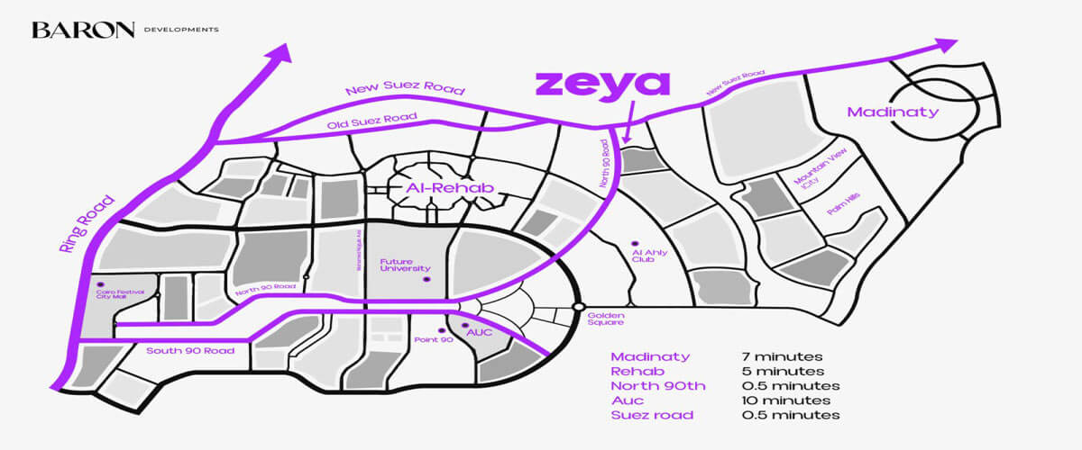 كمبوند زيا ريزيدنس القاهرة الجديدة البارون للتطوير العقاري – Zeya Residence New Cairo Compound