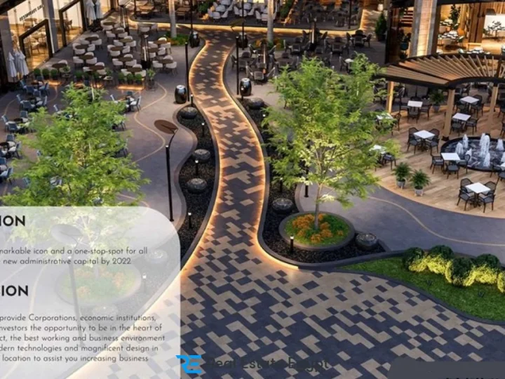 باقل من سعر السوق، مكتب في ماركيت القاهرة الجديدة 106م تشطيب كامل