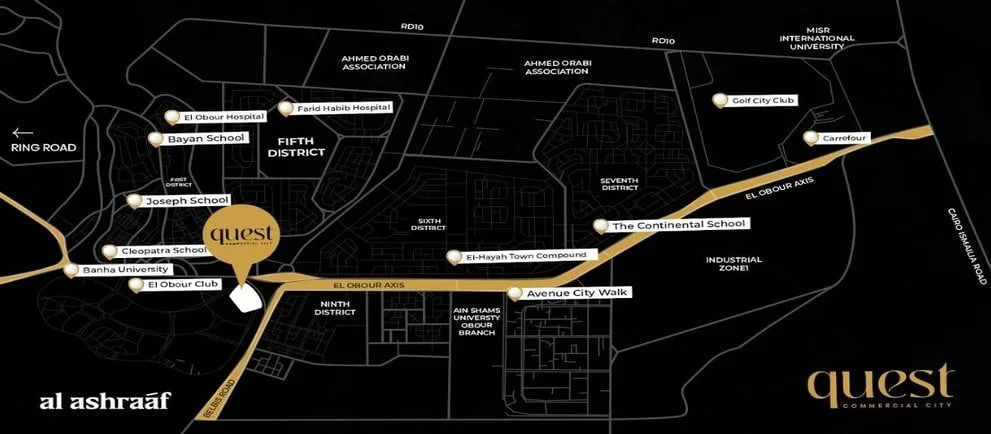 مشروع كويست سيتي العبور الأشراف العقارية – Quest City Obour