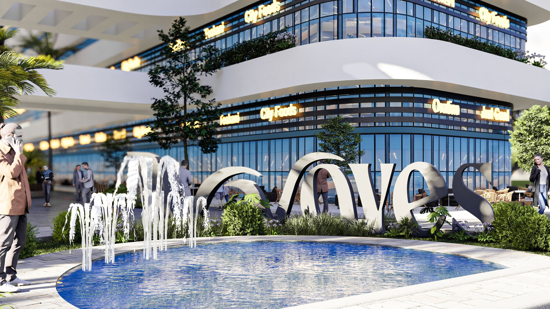 مول ويفز النزهة الجديدة ابني العقارية – Waves Complex Mall Nozha