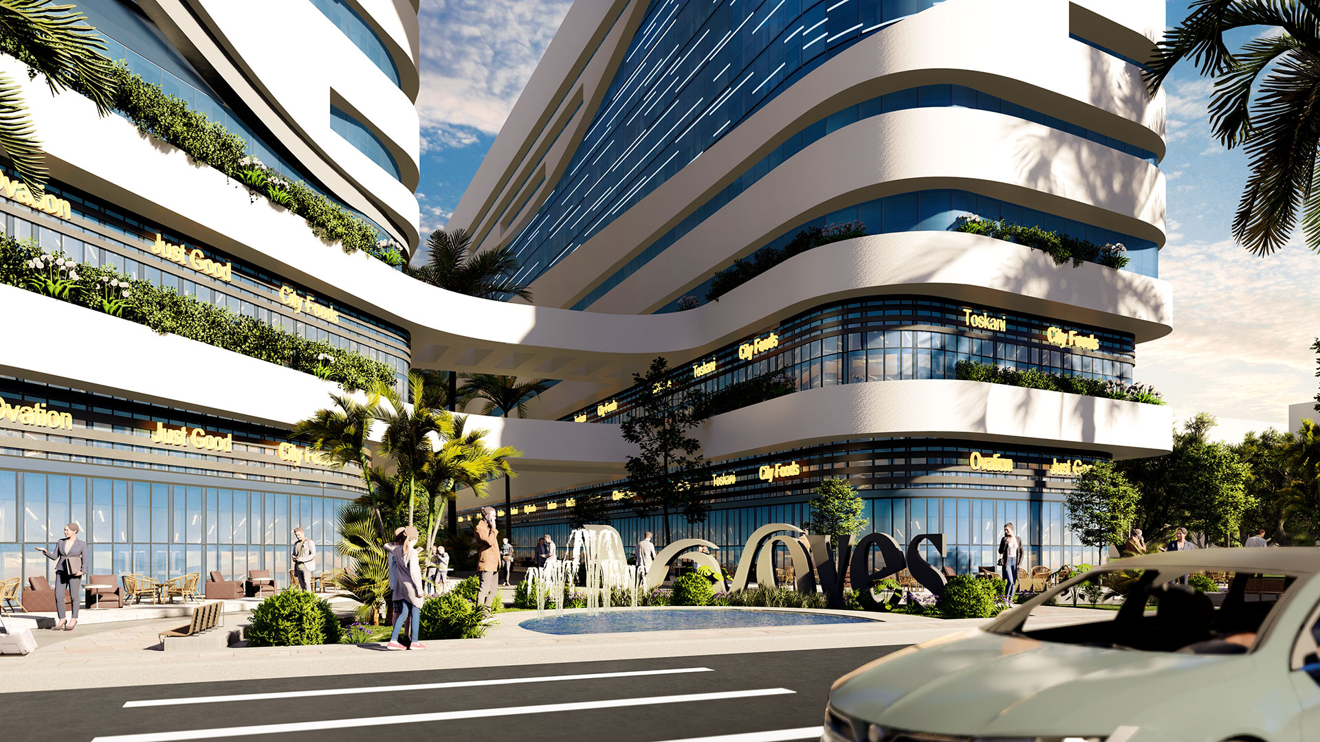 مول ويفز النزهة الجديدة ابني العقارية – Waves Complex Mall Nozha