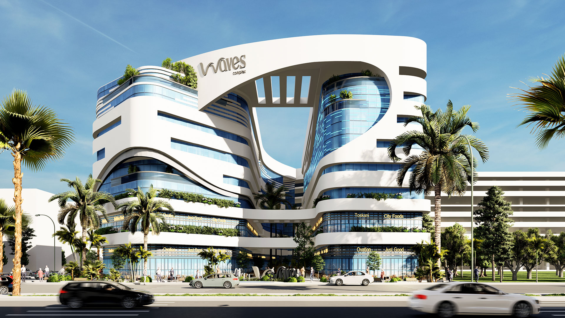 مول ويفز النزهة الجديدة ابني العقارية – Waves Complex Mall Nozha