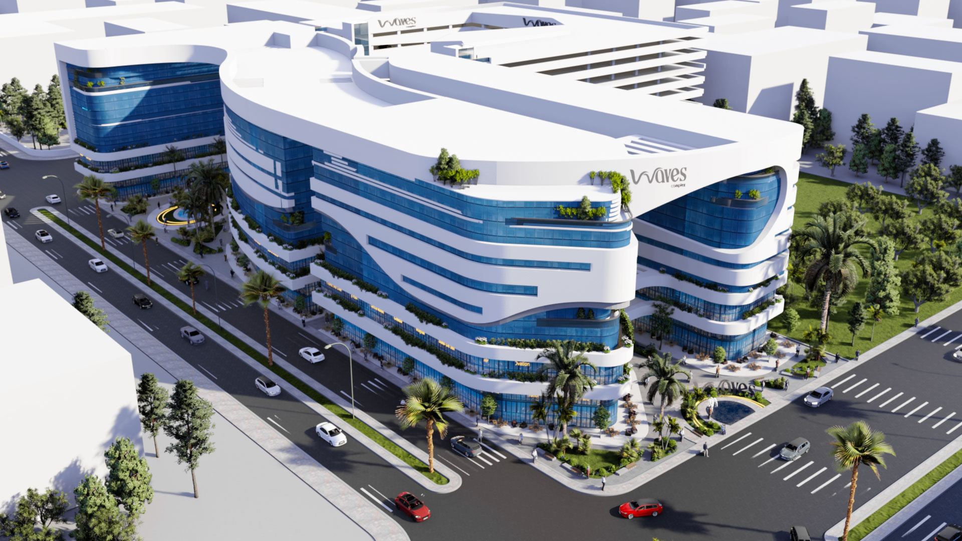 مول ويفز النزهة الجديدة ابني العقارية – Waves Complex Mall Nozha