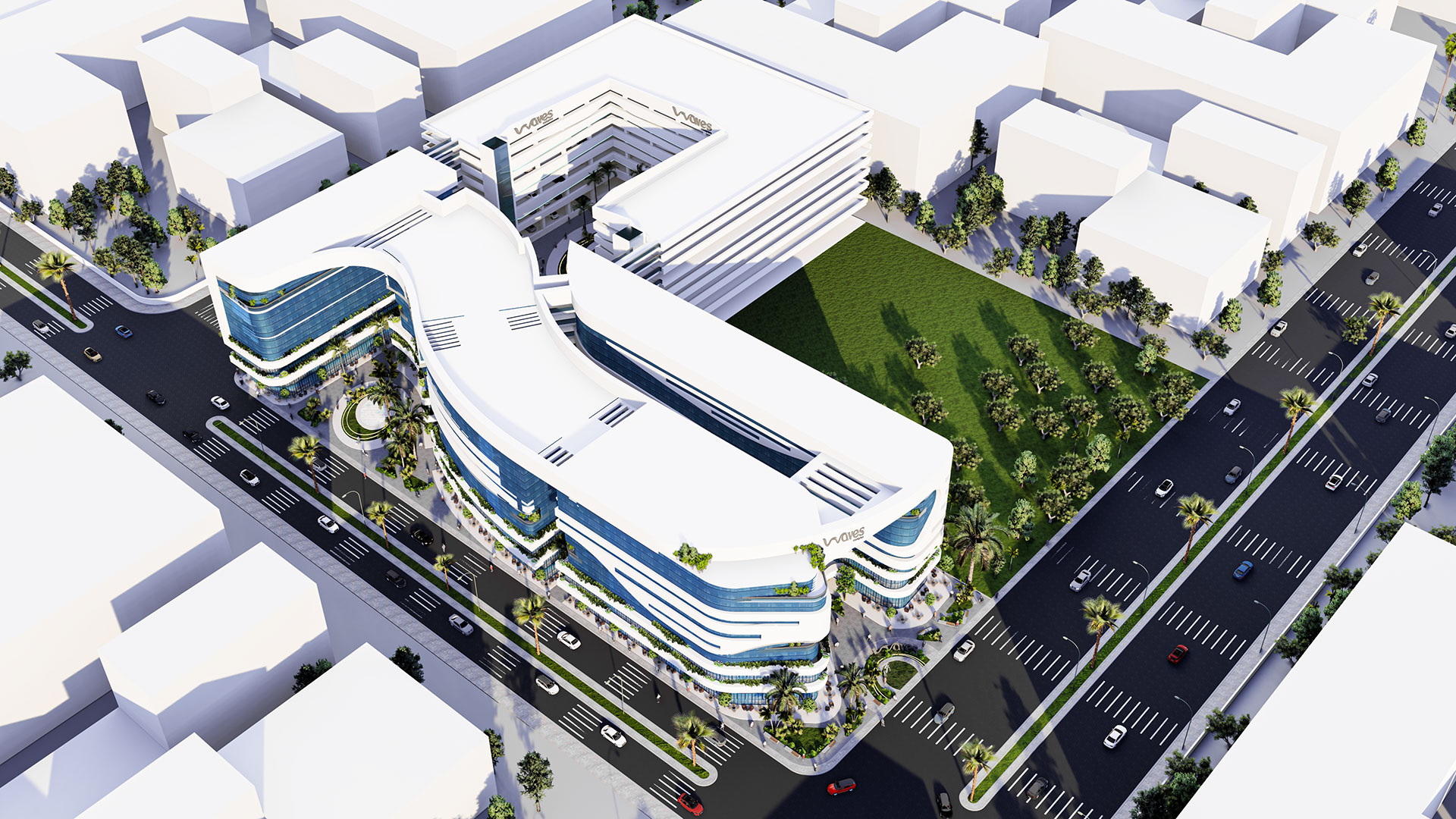 مول ويفز النزهة الجديدة ابني العقارية – Waves Complex Mall Nozha