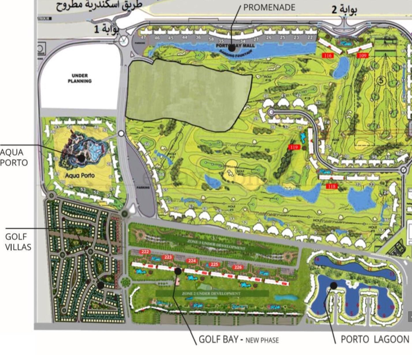 قرية بورتو مارينا جولف الساحل الشمالي عامر جروب – Golf Porto Marina North Coast Village