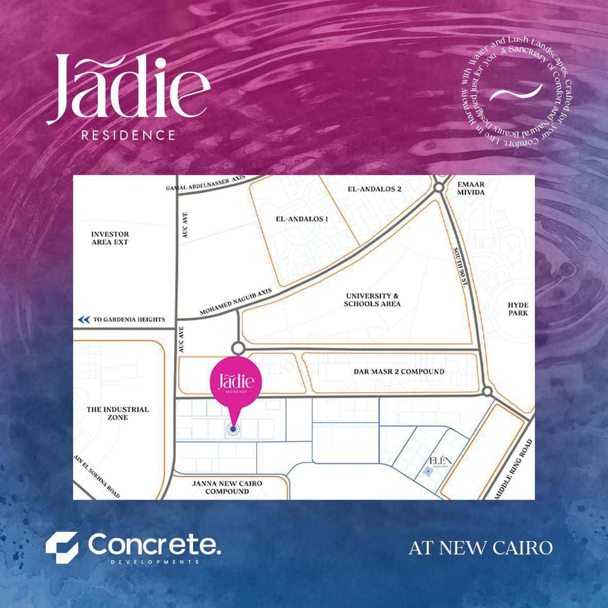 Villas for sale in Jadie Residence Compound Fifth Settlement with various sizes and very reasonable prices