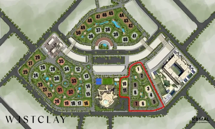 استلام فورى بتسهيلات على 7 سنين في كمبوند ويست كلاي 6 أكتوبر